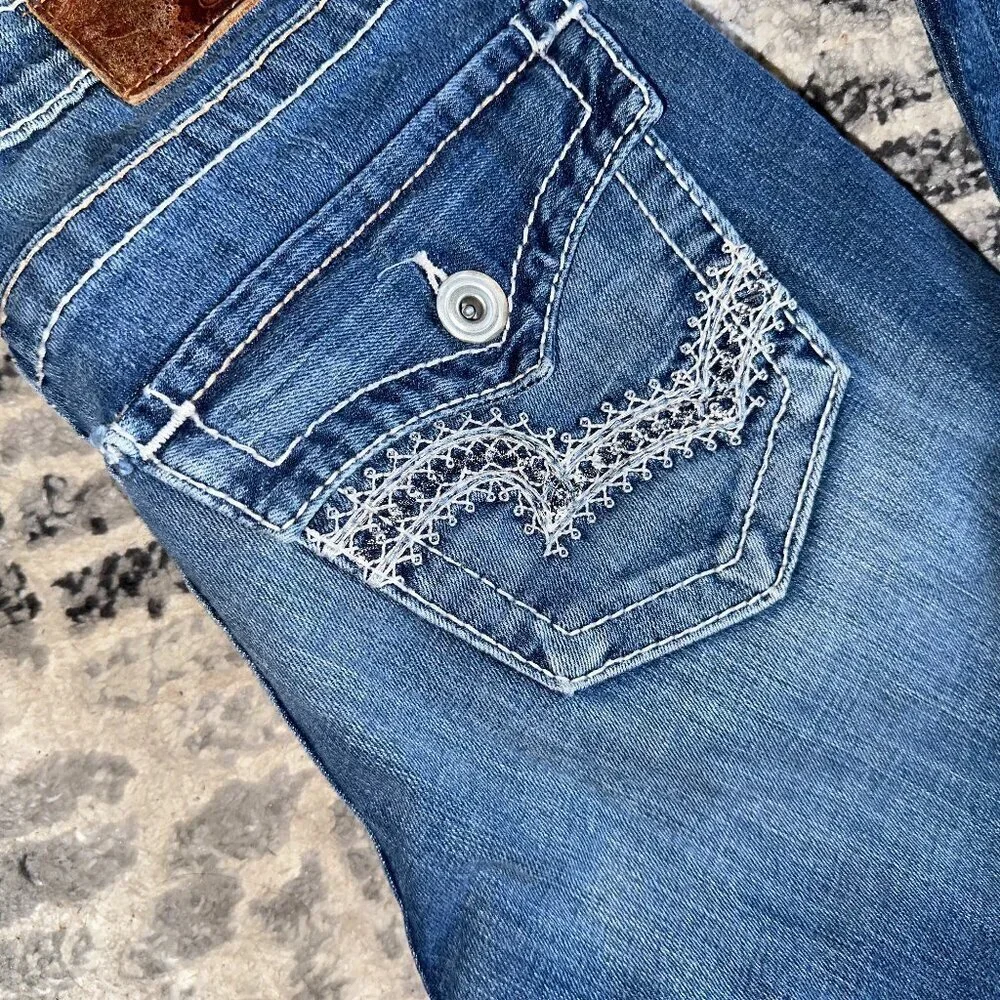 Big Star Remy Low Rise Women's Jeans Size 27 Long Dark Blue Bootcut Vintage - Picture 15 of 15